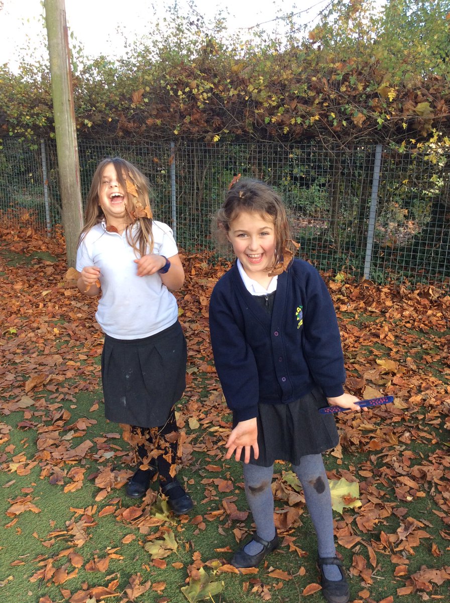 BosburyPrimary's tweet photo. KS1 enjoyed a wonderful sunny playtime amongst the autumn leaves🍁#autumn #play #imagination #autumnalfun https://t.co/EcxRCxtIZL