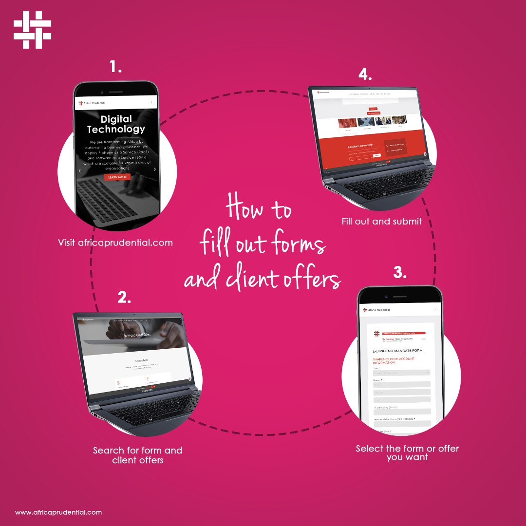 afriprud's tweet photo. Save yourself a lot of stress and make your request right from your comfort zone without spending a dime. Follow these easy steps and fill out forms and client offers from our website.
#AfricaPrudential #ClientForms #eDividend #clientsfirst https://t.co/BW9Iffaj2h