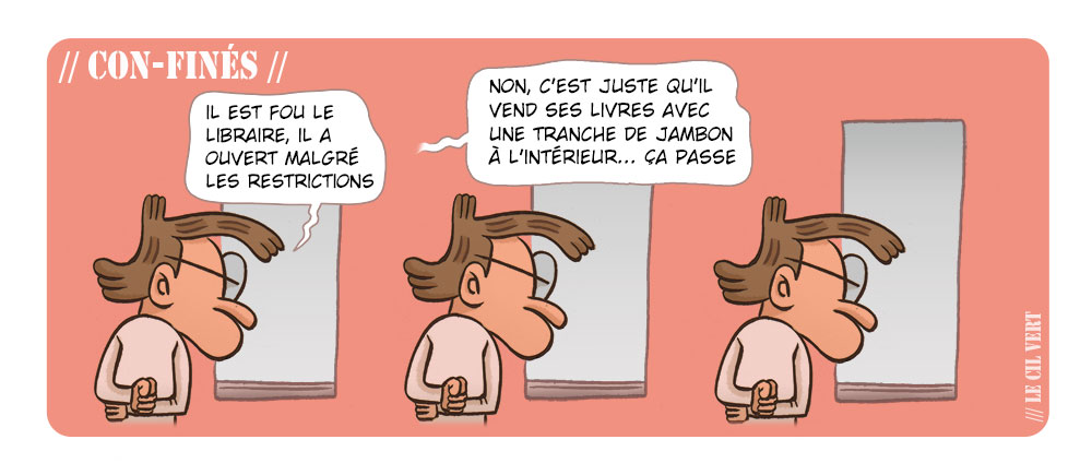 lecilvert's tweet photo. C'est bon les librairies, on a trouvé un moyen pour que vous restiez ouvert pendant le #confinement @BDnet_Nation @BDnet_Bastille @BD__World @librairiemollat @DelcourtBD https://t.co/yYINXV8hYq