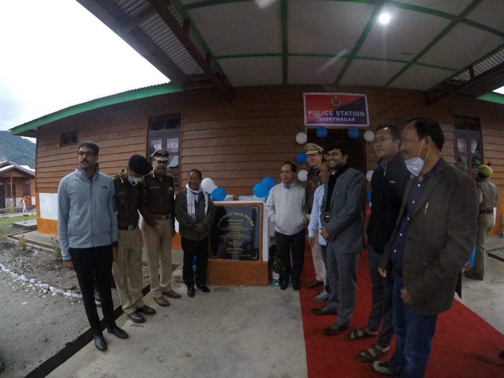 DgpPradesh's tweet photo. PS Vijaynagar and quarters  in Changlang distt inaugurated by Home Minister Shri Bamang Felix. I thank MHA, state govt, UD Minister &amp; local MLA Shri Kamlung Mossang, people of Vijaynagar for their support in making PS operational in one of the remotest locations in the country. https://t.co/0kPZJXd3Wt