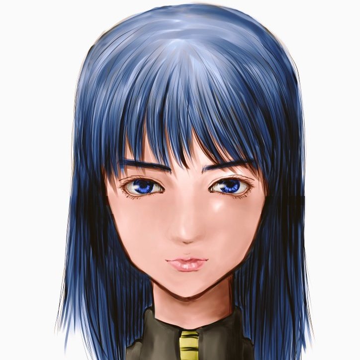 グリザイユ 厚塗り風 水彩風 アニメ塗り Oya のイラスト
