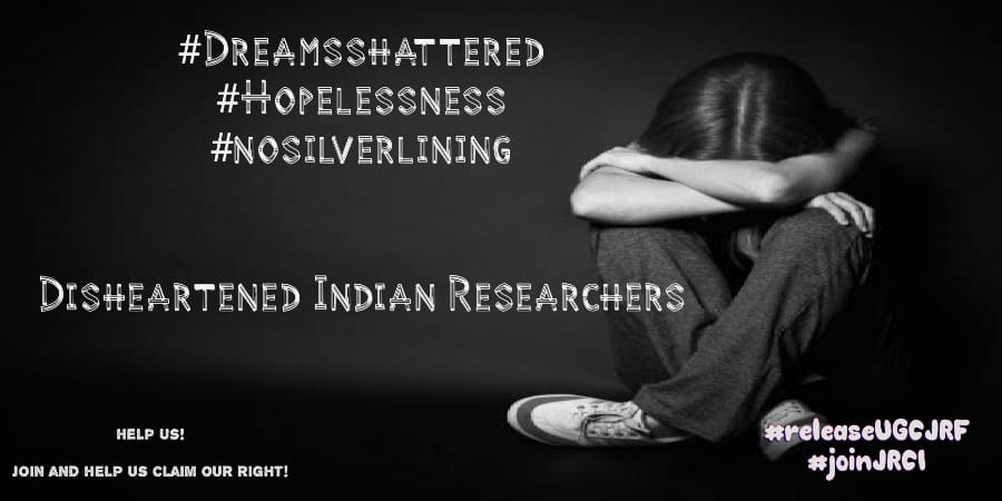 navneet_naren's tweet photo. @ugc_india
@PMOIndia @EduMinOfIndia @FinMinIndia @DrRPNishank 
@ndtv
@kvijayraghavan
@joint_india
@the_hindu @timesofindia
#releaseUGCJRF
#साडा_हक_एथे_रख
#joinJRCI
#कब_आएंगे_अच्छे_दिन
#ourRIGHTnotyourMERCY https://t.co/mNGwywdk9O