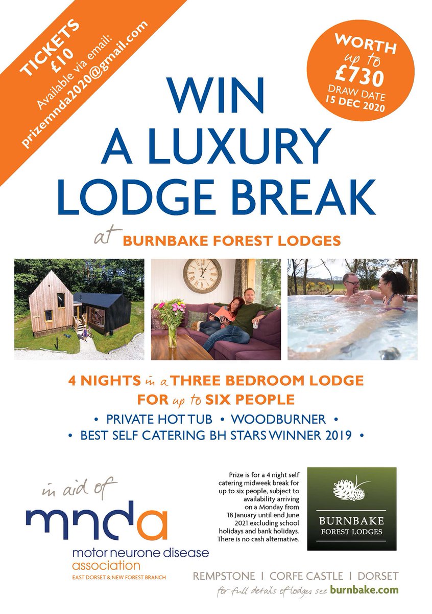 Enter the #MND Xmas Draw and you could win a 2021 holiday! Proceeds to @mndedorset Simply pay for your ticket here bit.ly/2JB9lid then email Bob Reid prizemnda2020@gmail.com with your name &amp; number of tickets you have paid for and he will send to you. <a href="/mndassoc/">MND Association</a>