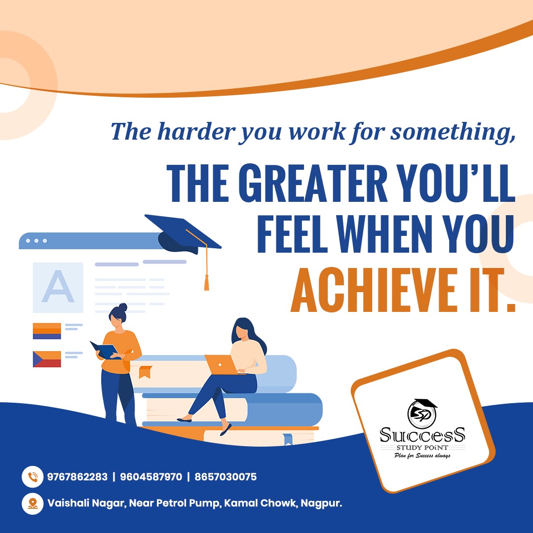 successstudyngp's tweet photo. The harder you work for something, the greater you'll feel when you achieve it.
Visit websites: https://t.co/SLBJoIe7Qg
#Success #Hardwork #PositiveResult #Goals #Education #Learning #SuccessMotivation #SuccessQuotes #SuccessStudyPoint #EducationalQuote #Nagpur https://t.co/lZ3NbLf063