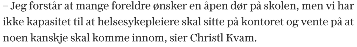 MortenB's tweet photo. De har et noe spesielt syn på en helsesykepleiers arbeidsdag i Hamar. Jeg tviler på at det finnes mange helsesykepleiere som sitter og venter på at noen kanskje skal komme innom rundt på skolene i Norge. Det er ikke min erfaring på vår skole. https://t.co/JzigeJuObC
