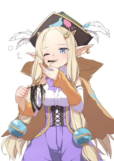 めざしを食べるエルフ(ルンファク3) 