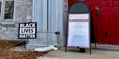 BLACK LIVES MATTER   We now have a sign - photo from yesterday’s edition of The Parishscope.