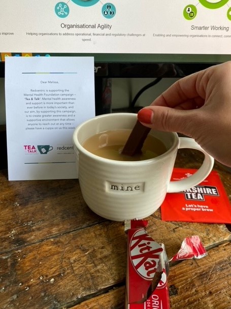 Thanks for the cuppa and caring <a href="/Redcentricplc/">Redcentric</a> 
Please reach out at anytime if you fancy a natter, supporting the <a href="/mentalhealth/">Mental Health Foundation</a> 'Tea &amp; Talk' campaign.
#teaandtalk #mentalhealthawareness #mentalhealthsupport #mentalhealthmatters #wellbeing