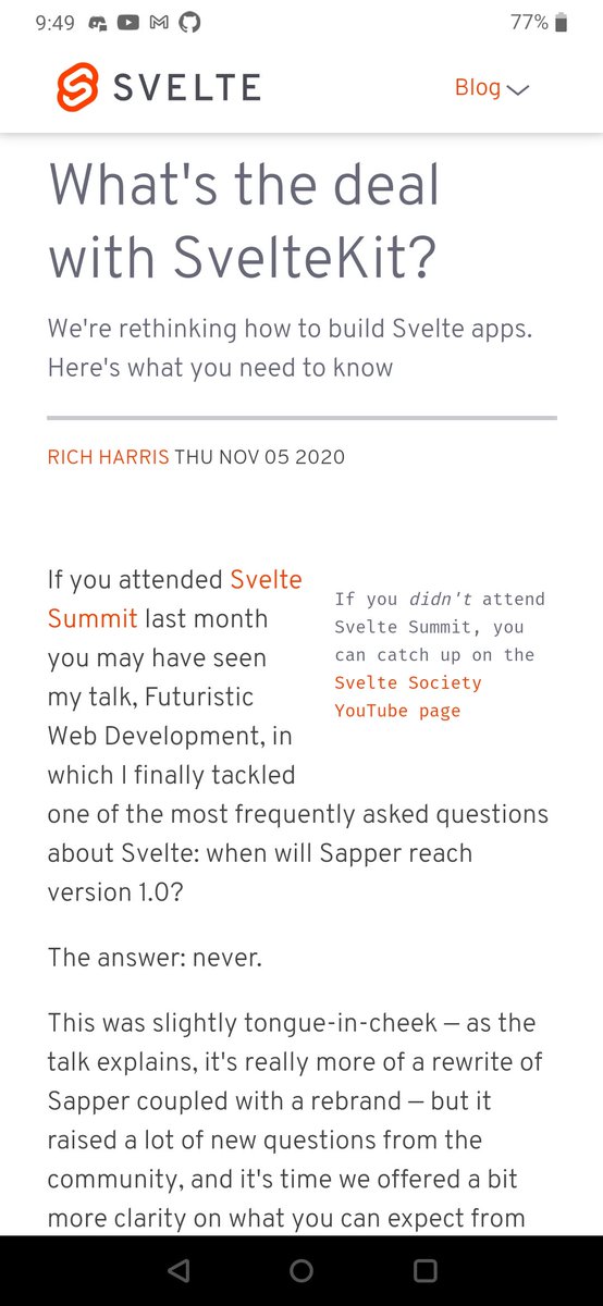 SvelteSociety's tweet photo. 🆕 What's the deal with SvelteKit? 
by @Rich_Harris

https://t.co/Kkqn8FYveE

Podcast next week! questions welcome. https://t.co/y6AU0dMWqB