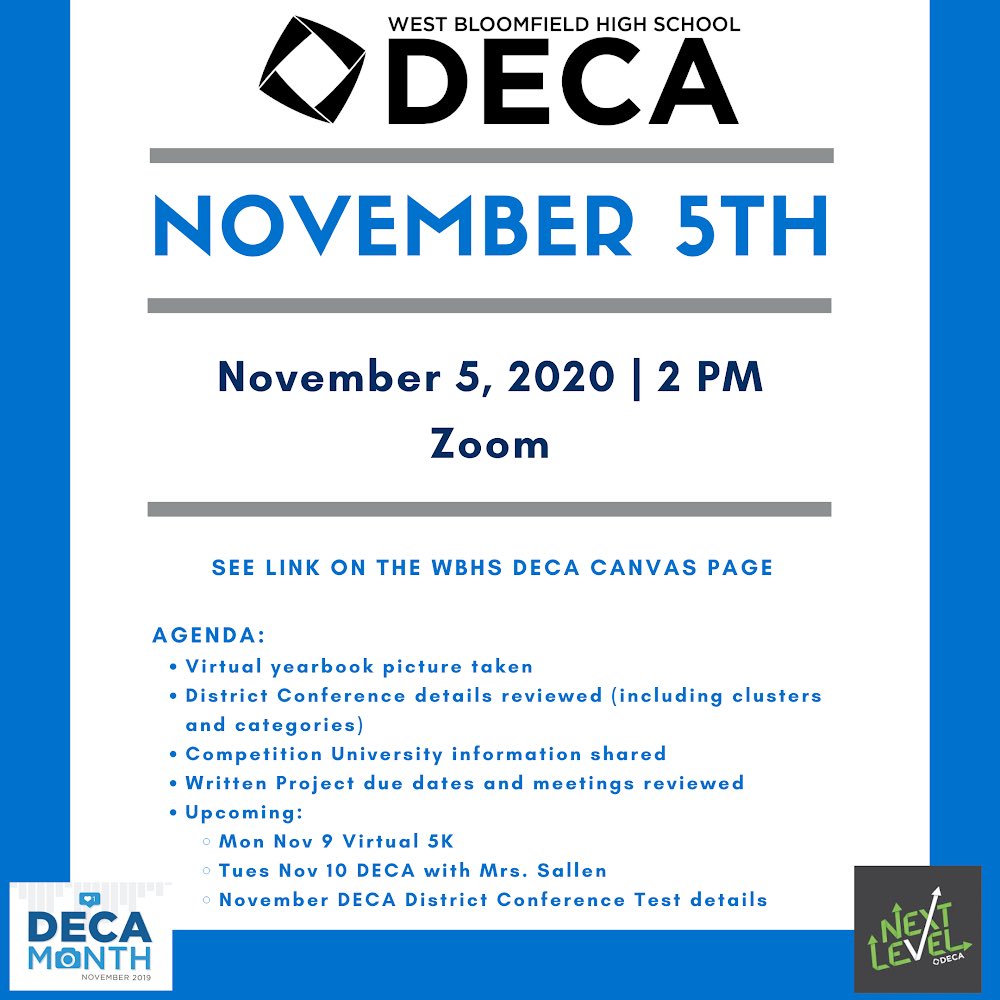West Bloomfield DECA tweet media