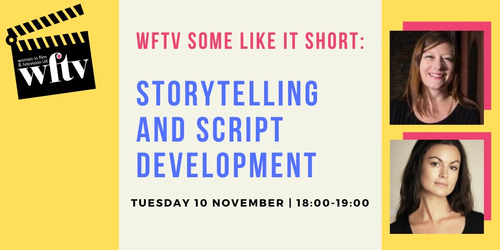 The first event for  @WFTV_UK Short Film strand is on 6-7pm, 10th Nov. It will be a conversation between  @seizethedaisy &  @keiramalik in what promises to be an incredible talk about writing & developing your story. Full details at -  https://wftv.org.uk/calendar/wftv-some-like-it-short-storytelling-and-script-development/