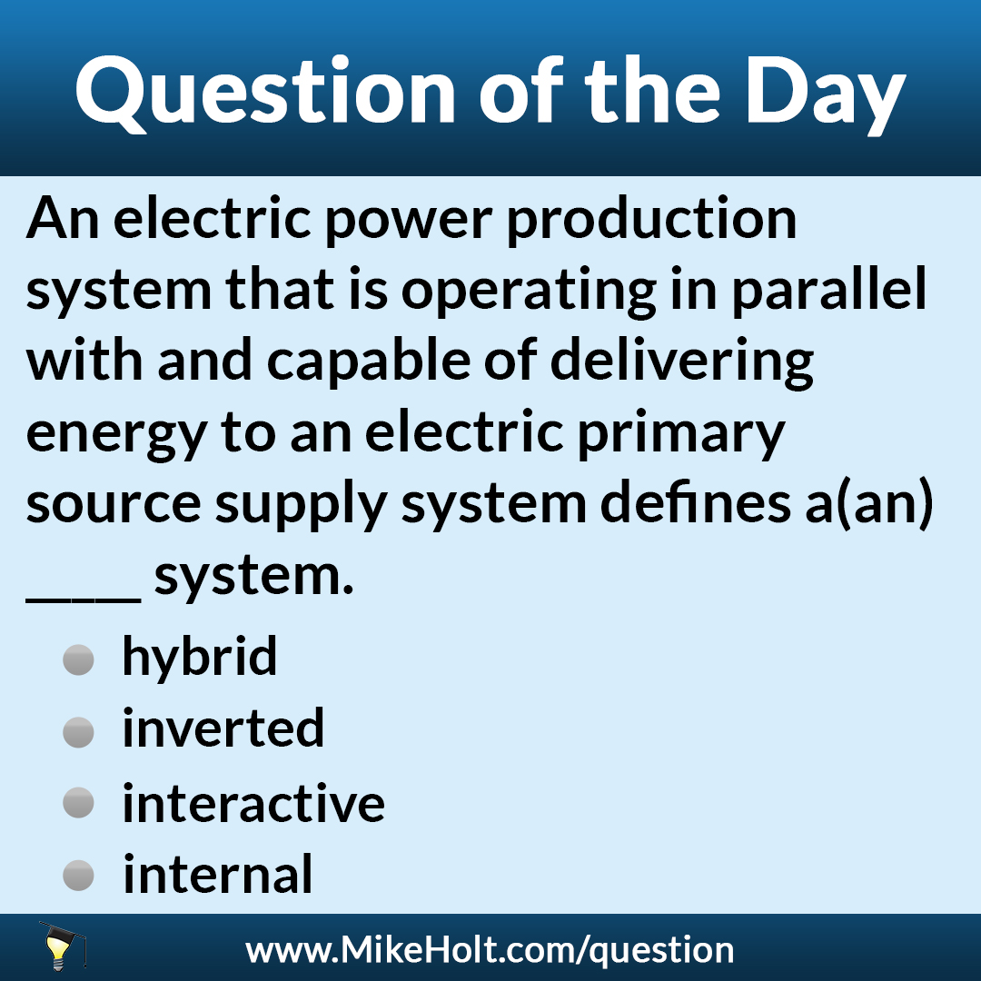 MikeHoltNEC's tweet photo. Check out our daily Code question! Know the answer? Submit it at https://t.co/hrPYhFCwAl.

#CodeQuestion #2020NEC #ElectricalTraining #ElectricalEducation https://t.co/xbIyCMil8B
