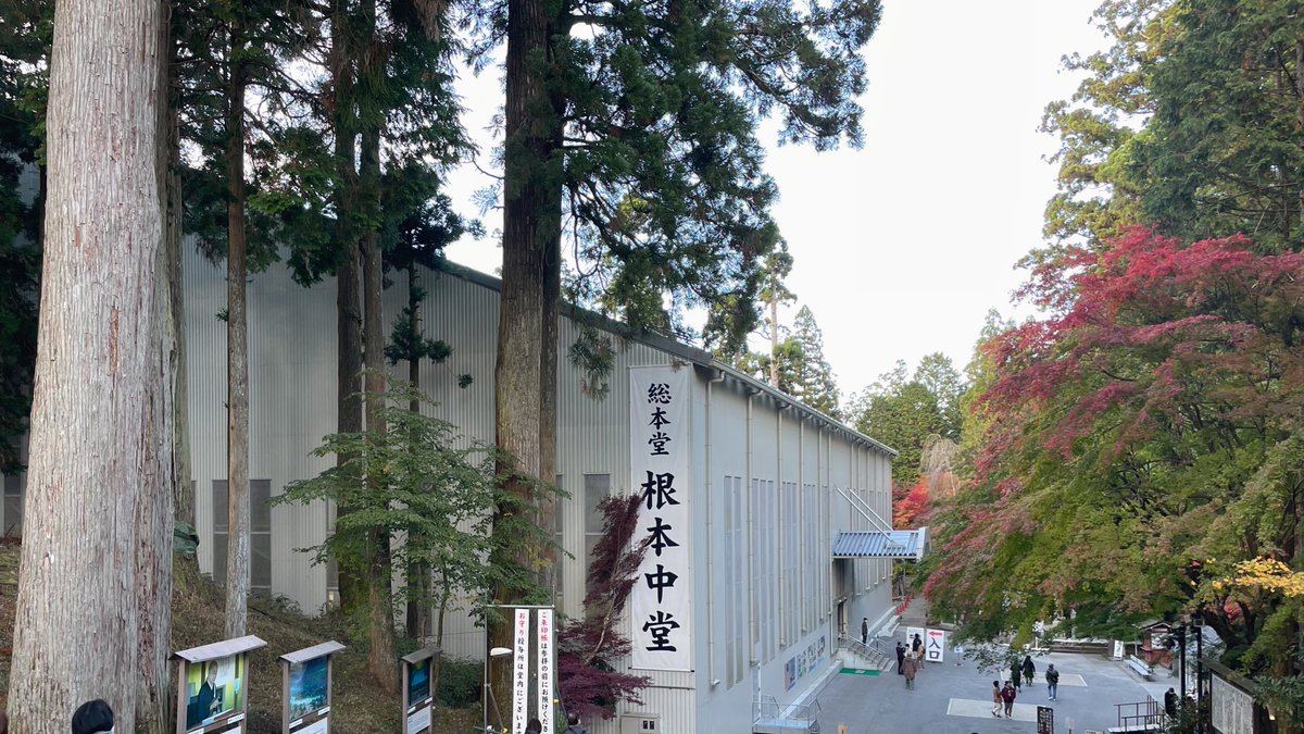 iedaV2's tweet photo. #比叡山 #延暦寺 #根本中堂 
現在改装中！でも中には入れるよ！

「どセンターの仏様と目線の高さが合う」っていう、スーパー画期的な仕組みを体験してきました…(��い…

そうだ…みんな仏になれるんや…🧘‍♂️🌌
✨✨✨

あと、お香の香りが独特！
キリリとしつつも拒絶はせず優しい、不思議な効果✨ https://t.co/ppw9UehSx8