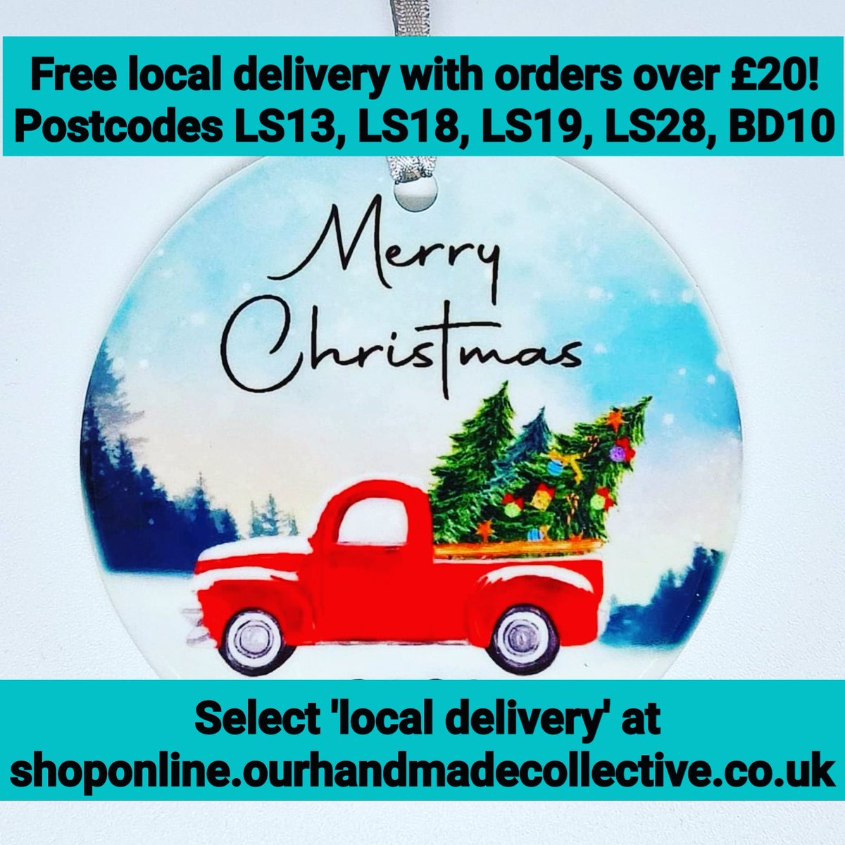 Whoop! We've worked it out and now offer #freedelivery within #leeds #bradford if you spend over £20 to the following postcodes:
🚗 LS13, LS18, LS19, LS28, BD10 🚗

Just select 'local delivery' when you order ❤
Shoponline.ourhandmadecollective.co.uk 

#shopsmall #Lockdown2 #indieleeds #gifts