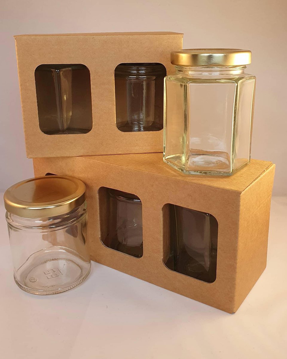 *** JUST ARRIVED ***
2 jar and 3 jar presenter boxes in Kraft.

Boxes are for the 190ml panel and Hexagonal boxes 

#gifting #Christmas2020 #shoplocal  #shoplocalNI #packaging #artisan