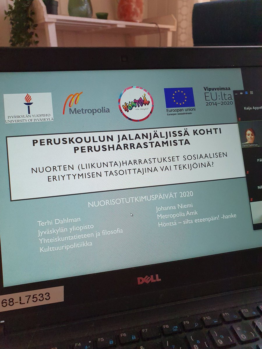 KaijaAS's tweet photo. "Laadukas höntsä" puuttuu nuorten liikuntatarjonnasta, tuumivat Terhi Dahlman ja Johanna Niemi. Tällaista lisää, sillä jokaisella nuorella tulisi olla oikeus harrastaa, myös liikuntaa. #Nuorisotutkimuspäivät https://t.co/gtI5AEY1mW