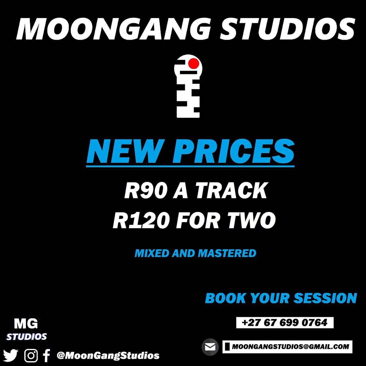 Moongangstudios's tweet photo. Book now and get your track for R50! https://t.co/xngrSX729Q