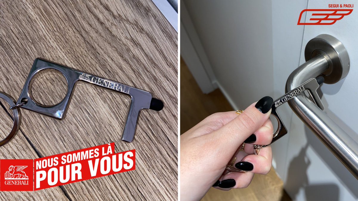 SeguiEtPaoli's tweet photo. Voilà l'accessoire à avoir absolument dans son sac, pour ouvrir les portes sans contact direct !! Merci @generalifrance pour le #goodies 👍🏼 
#COVID19 #assurance #Smart #intelligence #NousSommesLaPourVous #Accessories #Tips #YourLifeTimePartner https://t.co/8bBzTNz2Yy