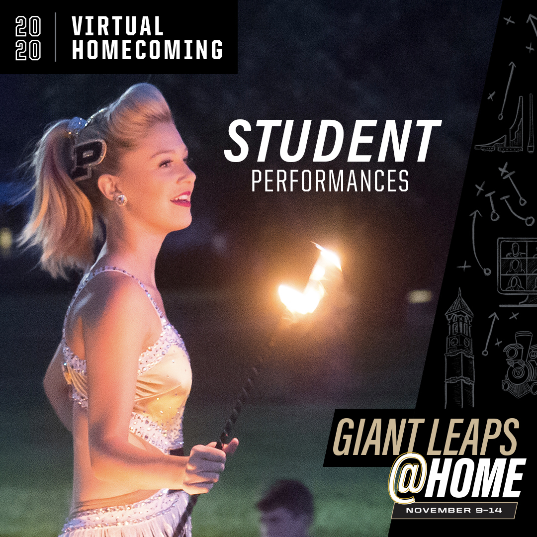 LifeAtPurdue's tweet photo. Get ready to Boiler Up! Visit https://t.co/c6iidrAzX4 from November 9–14 to participate in live events and other Homecoming festivities as we celebrate #GiantLeapsAtHome. https://t.co/5lEhgeYdTl
