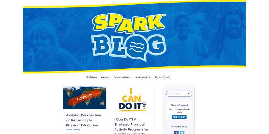 SPARKPhysEd's tweet photo. Have you visited the SPARK blog lately? Read articles written by physical educators, professors, and more! #Physed #SPARKblog
Read Articles 👉 https://t.co/qqMMtzuzM9 https://t.co/IbEH8PkEiY