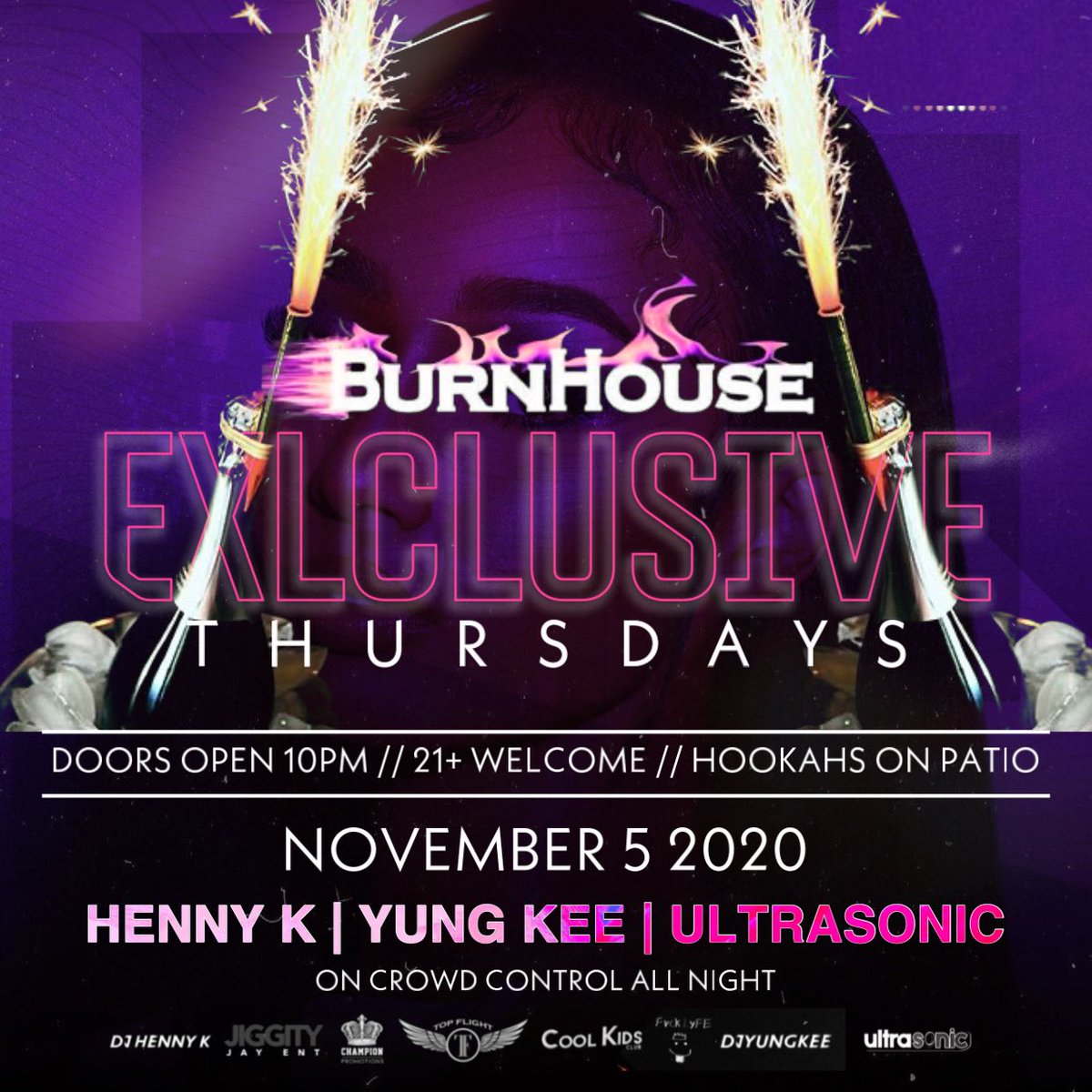 bbandaz's tweet photo. BURNHOUSE TONIGHT! 🔥

Your favorite Thursday night is back!

DM to reserve your table and for the exclusive guest list! 

$100 bottles, drink/shot specials all night!

Doors open at 10:00 pm, arrive early! https://t.co/8Qd2P1g1PO
