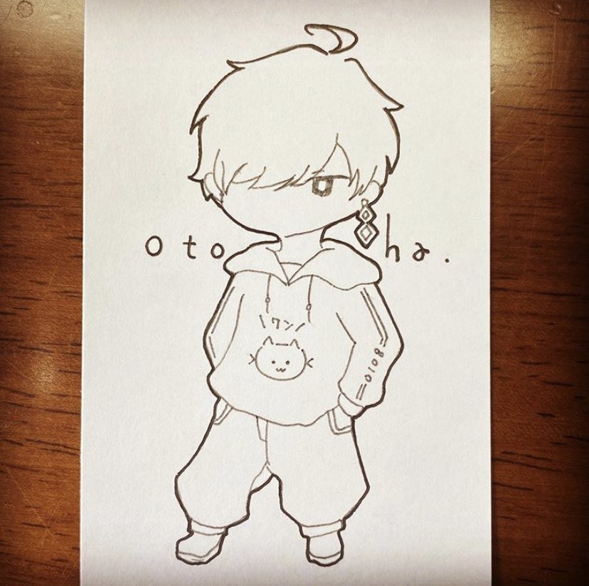 緋影 48fam おとらー ゑ على تويتر 低クオですが 前に書いた音ちゃんです この時前世犬だった猫パーカー描くのにハマってました笑 オトサーチ おとらー