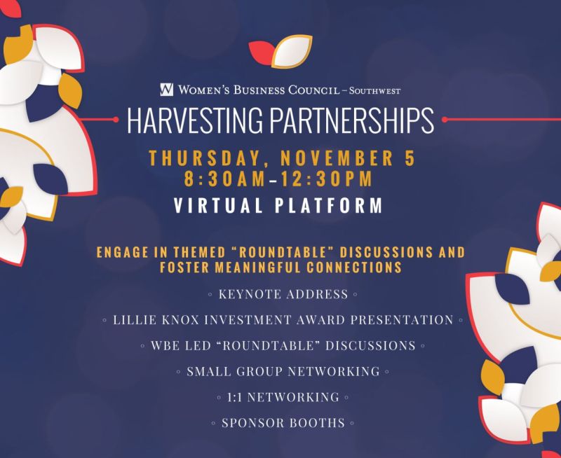 We are so excited to be attending the <a href="/WBCSouthwest/">WBC - Southwest</a>'s Harvesting Partnerships event today!

Thank you to all of the WBE members Roundtable hosts, we can't wait to learn from your expertise.

#womenownedbusiness #womeninbusiness #wbcsevent #womenleaders #buywomenowned