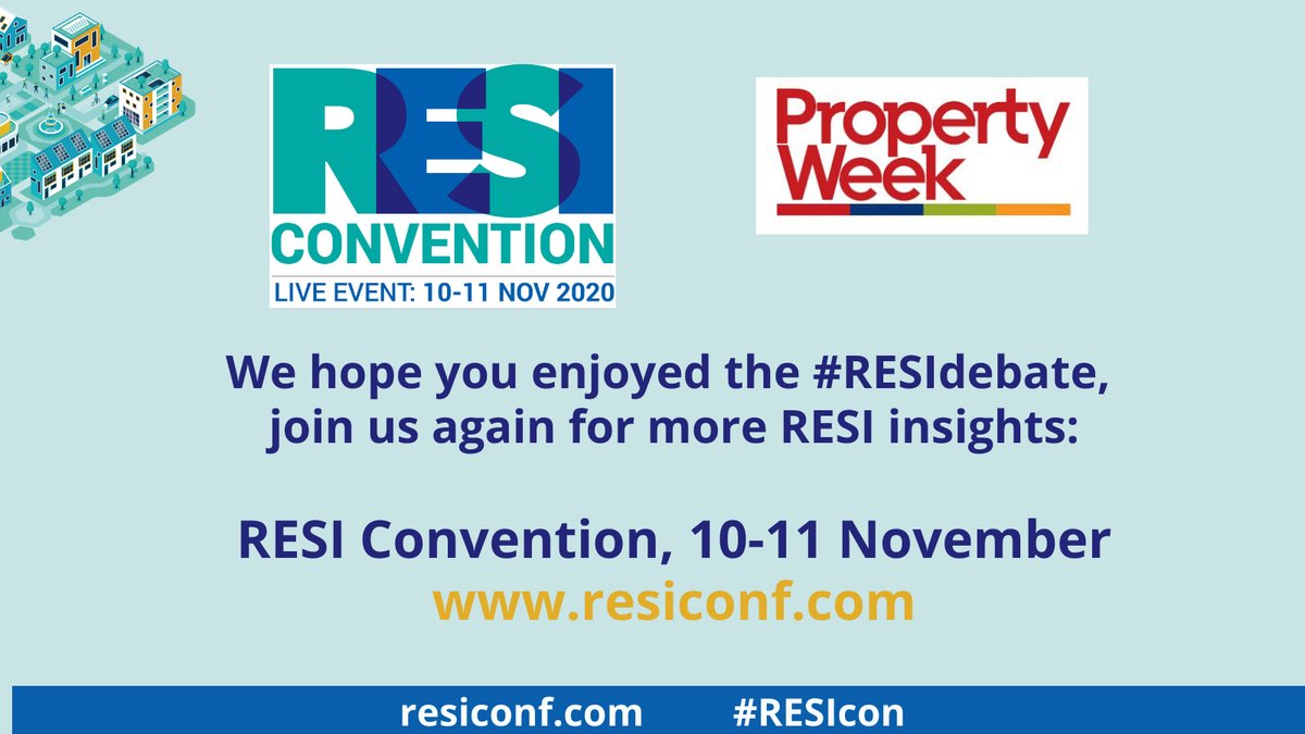 PropertyWeek's tweet photo. ...and that’s it! Thank you to @Savills @lawbowles for his expert comments, and a huge thank you to you all for taking part in today’s #RESIdebate! Be sure to continue the conversation and join us at @RESIevent on 10-11 November https://t.co/orVdJHJlE9 #RESIdebate https://t.co/6oakOBASF2