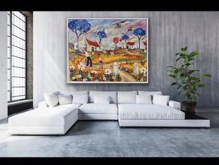 IamPortchie's tweet photo. Children with Kites(calender piece) 1200 x1500 mm Available/Beskikbaar @IamPortchie #portchie #art https://t.co/rZ8PdnLdhX