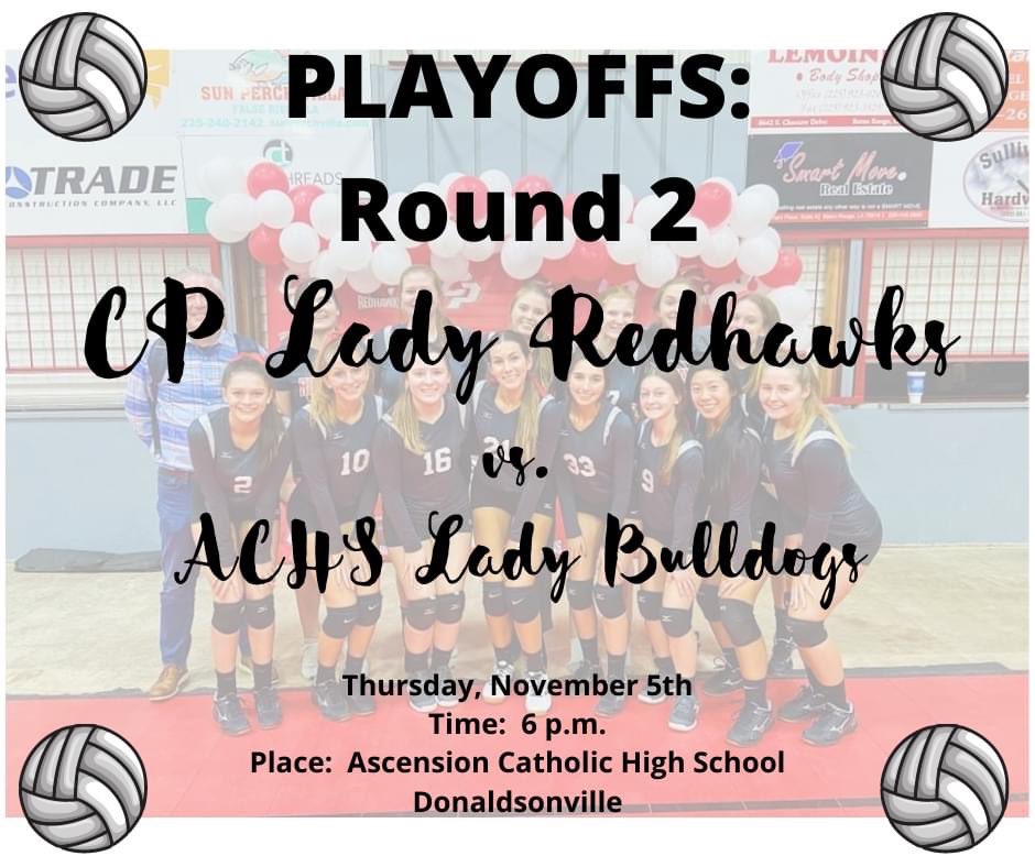 CentralPrivate's tweet photo. Come cheer on our girls as they head into round 2 of the volleyball playoffs!  #redhawkvolleyball #centralprivate #makinghistory https://t.co/HWXV6kFa7I