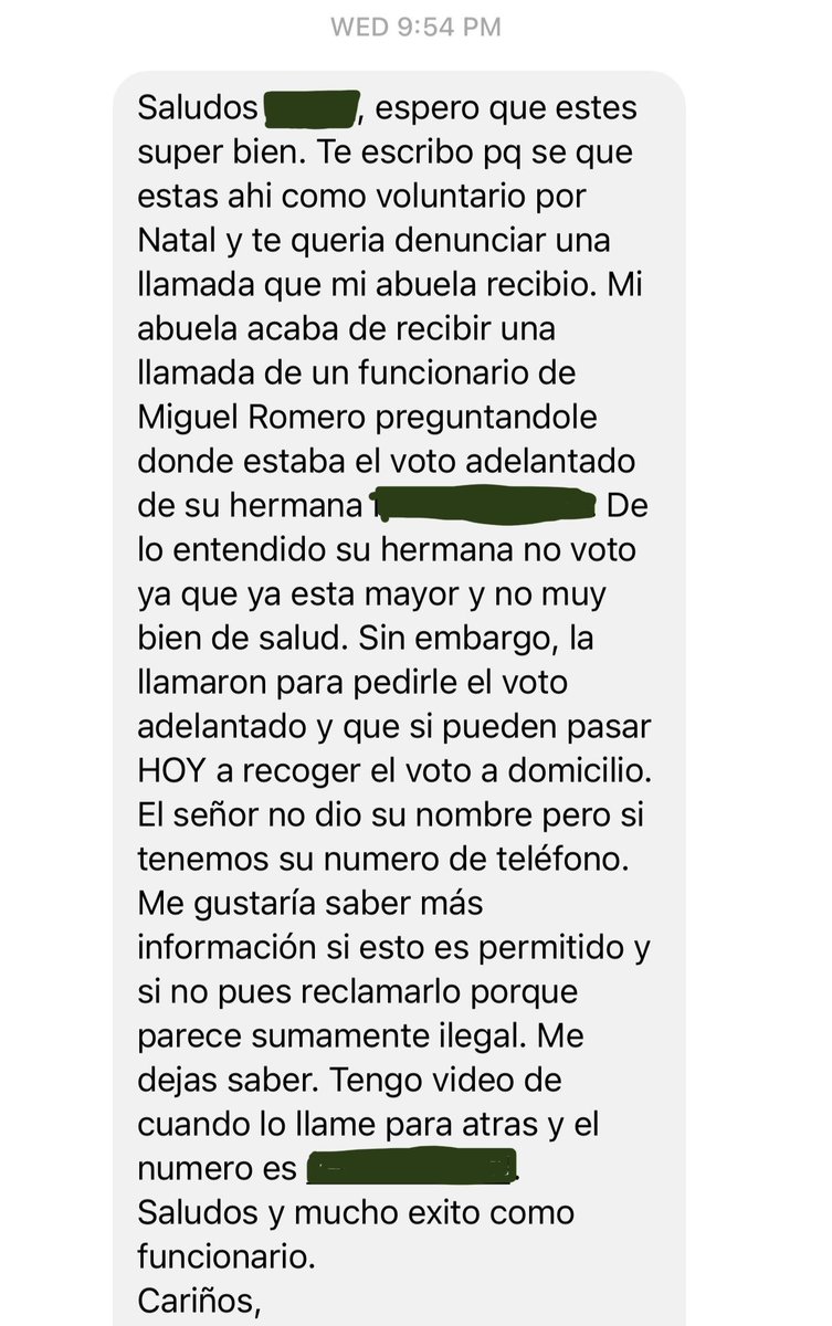 dondeestaedwin1's tweet photo. 10:00am 🚨🚨🚨 OFICIAL, MIEMBROS DEL COMITÉ DE MIGUEL ROMERO, LLAMANDO A CIUDADANOS LUEGO DE LAS ELECCIONES GENERALES PARA ADELANTAR VOTO ADELANTADO Y ENCAMADOS. (1/2) LEA USTED! https://t.co/LkhakHpzWD