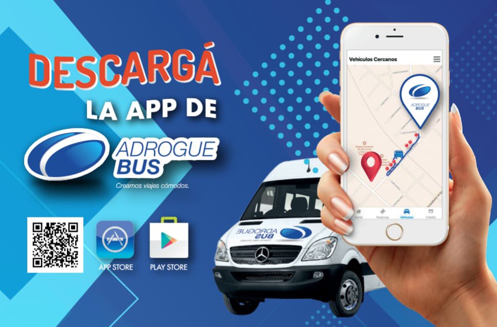 adroguebus's tweet photo. 📲Con la APP de #adroguebus vas a poder:
✔️Comprar abonos online 
✔️Ver los horarios 
✔️Reservar tu lugar 
✔️Ver la ubicación de la combi en tiempo real
✔️Recibir notificaciones con el estado del tránsito, cortes y novedades del servicio. 
🙌Que esperas para descargarla!!!! https://t.co/1SlMLg1yAz