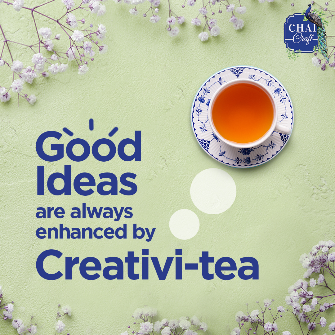 chaicraftindia's tweet photo. A good idea is packed in an infuser, brewed in hot water and steeped for some time before it comes to life
With our beautiful range of blends, Creativi-tea is always around the corner!
Visit https://t.co/HtSxaLa1X6 for more great ideas!

#ChaiCraftTea #TeaLover #TeaTime #Ideation https://t.co/aQEloSzlKQ