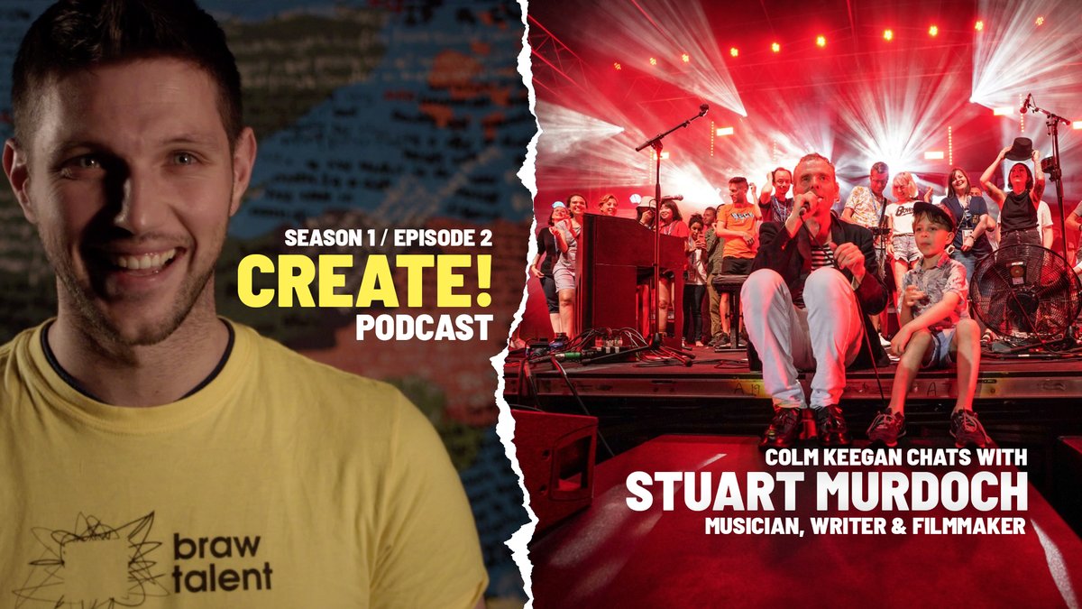 BrawTalent's tweet photo. EPISODE 2 NOW AVAILABLE
This week @colmkeeganmusic has a chat with #musician #writer and #filmmaker Stuart Murdoch of @bellesglasgow about his personal experience of school, being creative growing up, the challenges (and failures!) along the way and what he is up to now... https://t.co/GUCTycDQDW