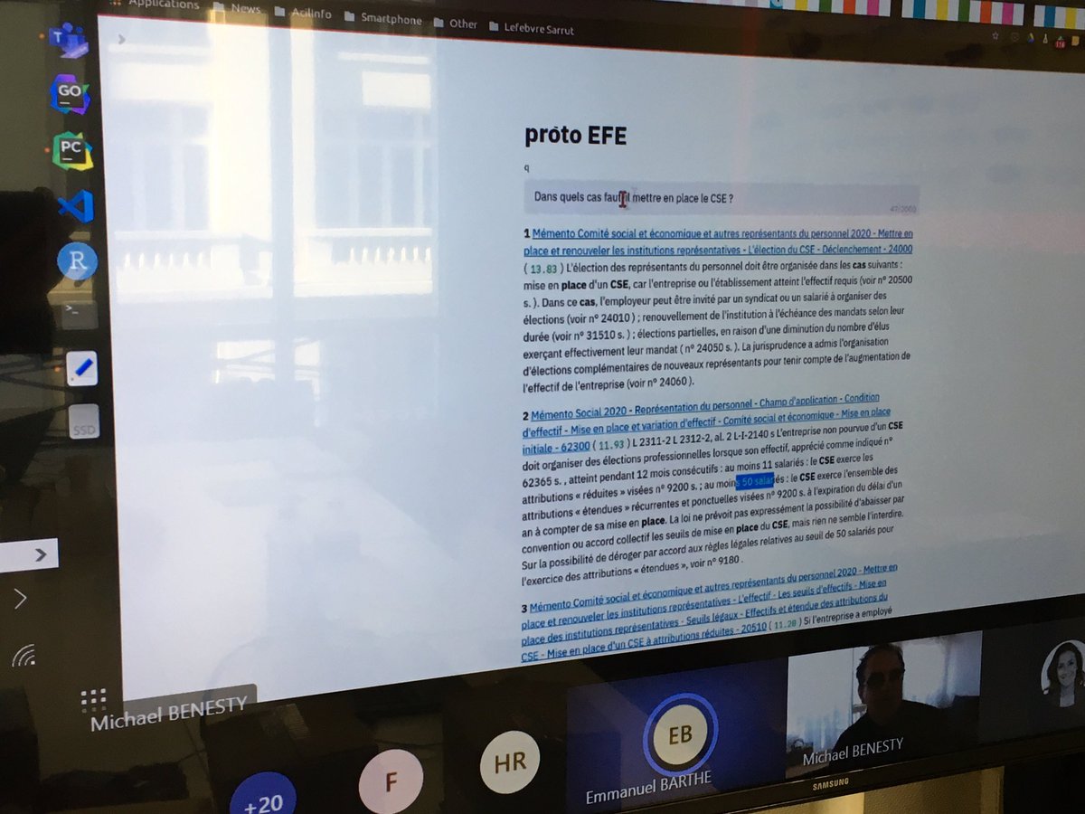 #BERT : Michaël Benesty nous fait jouer avec son algorithme « proto EFE » lors de notre conférence #legaltech