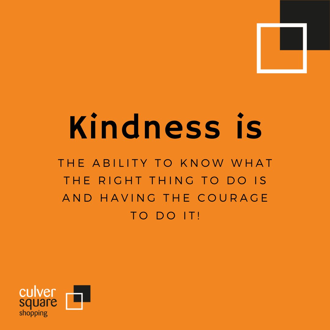 CulverSquare's tweet photo. Today is #WorldKindnessDay and we think, now more than ever, it's important to be kind to one another 🥰
#RandomActsofKindnessFoundation https://t.co/v97Eey3Kif
