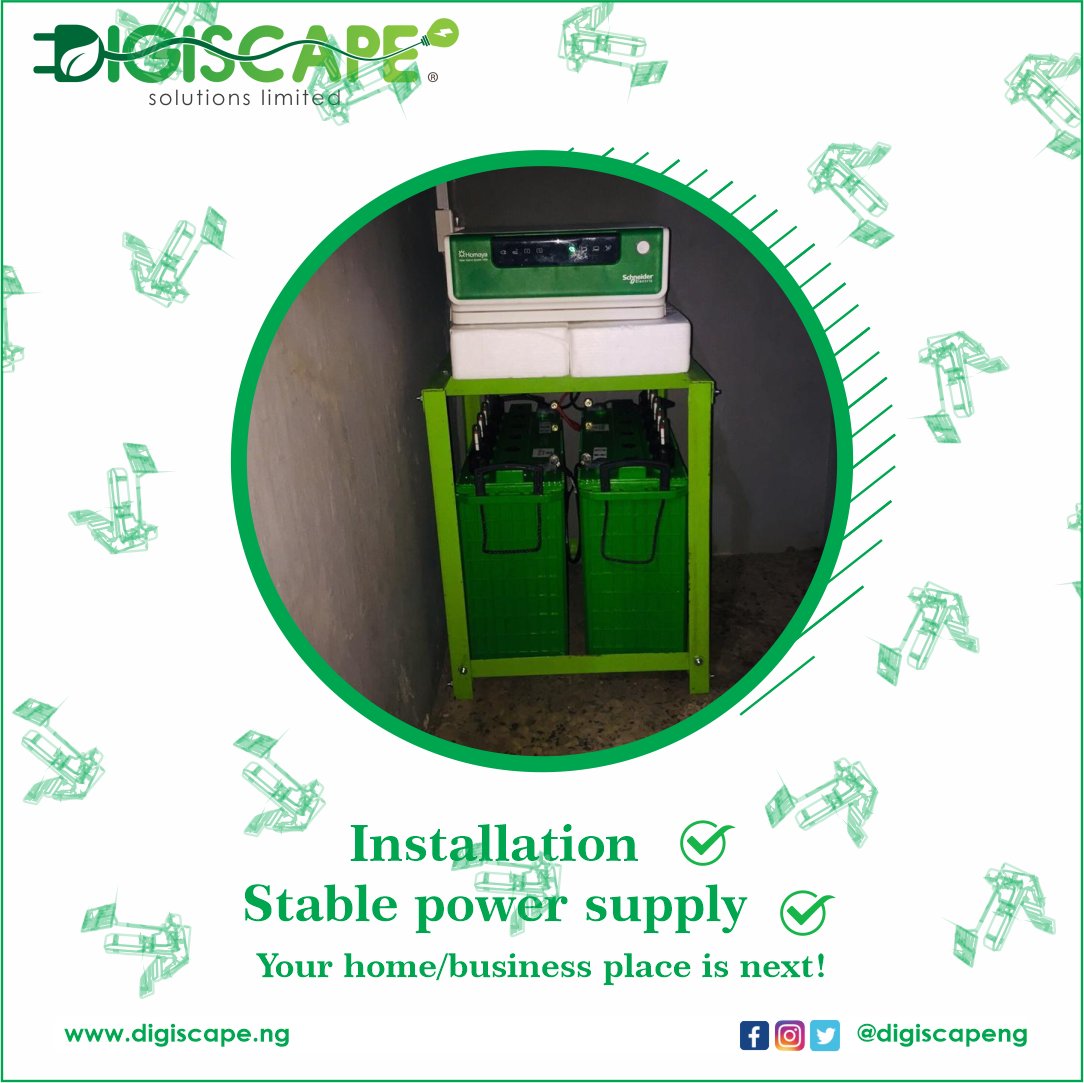 Digiscapeng's tweet photo. A 1.5KVA inverter battery installed for a satisfied customer at Egbeda, Lagos.
The #challenge is up, you are the next.
Take that bold step now!
#digiscape #PowerUp #solarenergy #DWGFunday https://t.co/zR7Ct77DFo