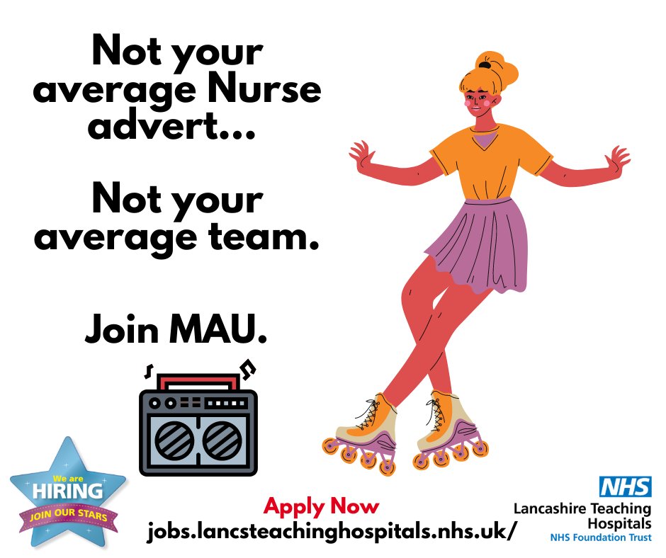 LancsHospJobs's tweet photo. Job Vacancy - Closing soon...
Staff Nurse - #MedicalAssessmentUnit
Do you want to make a difference?
Closes: 10/11/2020
#Nurse #Lancashire #Preston #MAU #NHSJobs #NHS #Band5 @ashjj999 @LancsHospitals
Interested? Find out the full story here:
https://t.co/tys7ZecjdC https://t.co/yrRSFOkvMf