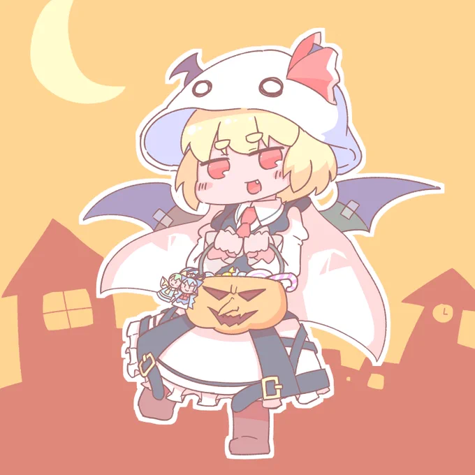 東方ロストワードのルーミアちゃんの衣装がかわいかったので描きました 