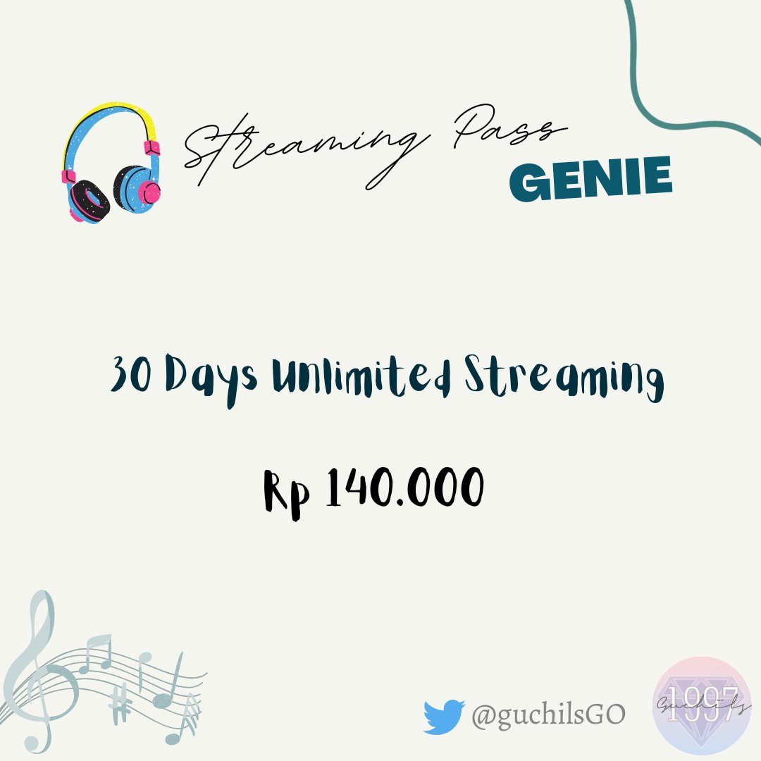 guchilsGO's tweet photo. Halo! Mau infoin mulai skrg harga GENIE Streaming Pass nya naik ya, dari Genienya yg naikin:') sekarang harga yg baru ini yaaaโค๏ธ
๐ Order via DM
๐ณ Payment via Jenius/Dana
#streamingpass #genie https://t.co/uGEwtQVFLB