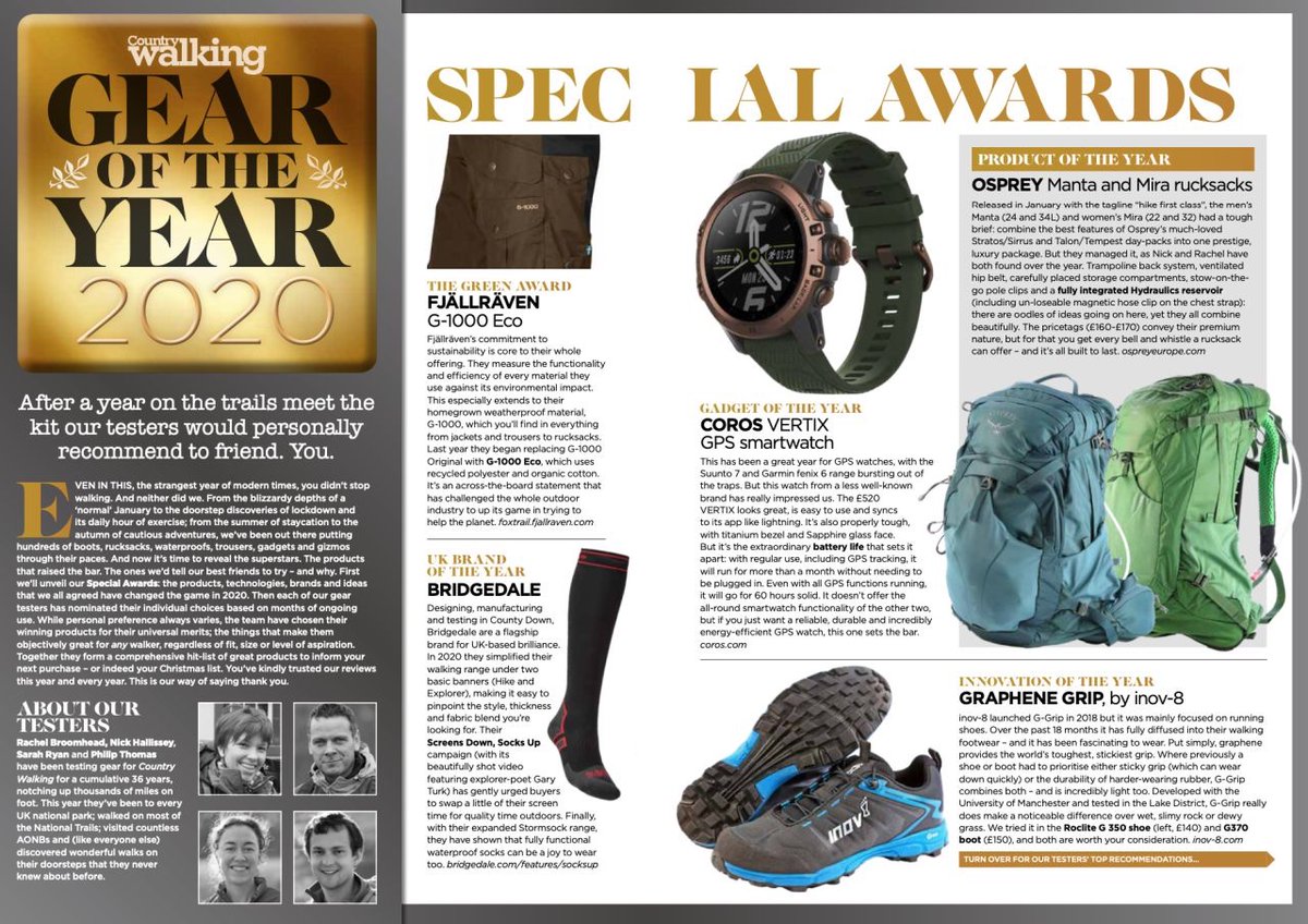 coros_uk's tweet photo. We’ve WON! Thanks to @countrywalking the VERTIX won Gear of the Year 2020! For all your adventures....#coros #corosvertix #exploreperfection #corosglobal #coroswatch https://t.co/tEymYvw1Mo