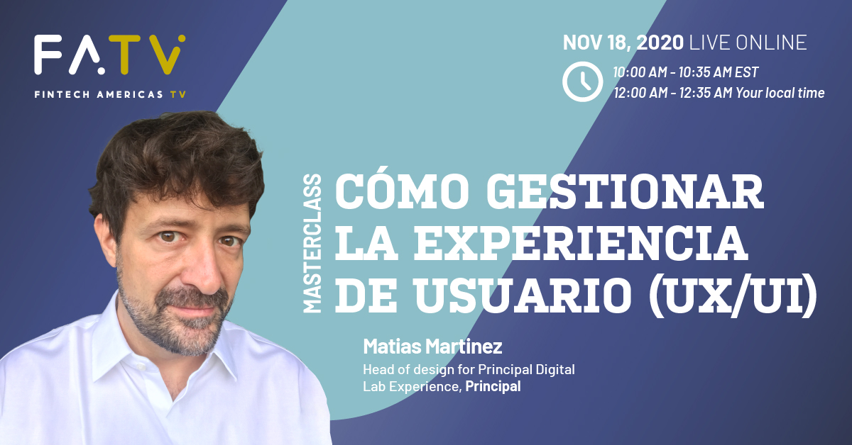 matiasmartinez's tweet photo. Estaré presentando una Masterclass sobre gestión de la experiencia de usuario en la conferencia de Fintech Americas TV este 18 de noviembre. 

Gracias a todo el equipo de FATV que han tenido la gentileza de invitarme a presentar.

https://t.co/9YBvCN0xFu https://t.co/Yc7fja3Ox3