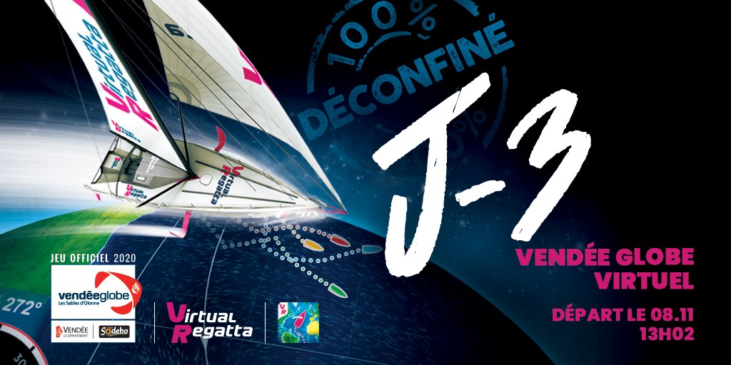 VendeeGlobe's tweet photo. Vendée Globe virtuel 2020 : s’évader, plus que jamais !
Déjà 180 000 concurrents seront sur la ligne de départ du #VG2020, pourquoi pas vous ?
Prenez le large depuis chez vous en créant votre bateau sur @VirtualRegatta.
Inscrivez-vous dès maintenant ▶️ https://t.co/hrXWXYLuW3 https://t.co/NbpWSpnUDB