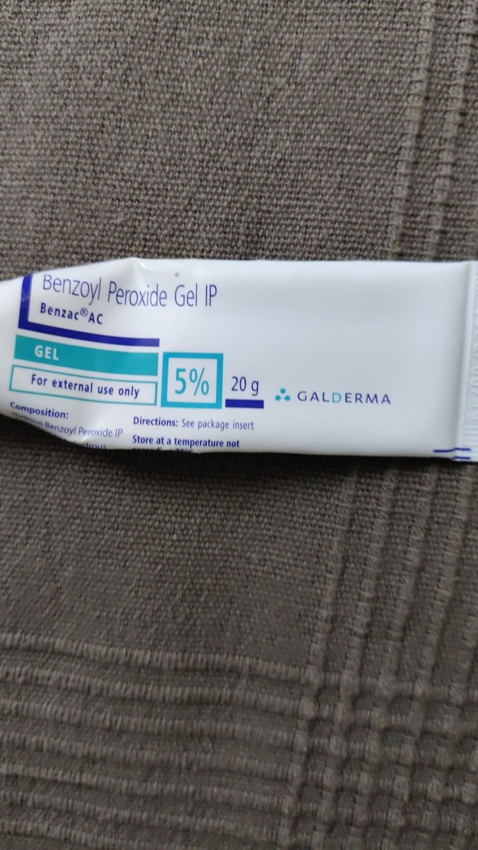 vandanagulati's tweet photo. @NestleIndiaCare Sure, will do. The cream is Benzoyl Peroxide Gel IP. Shall share pictures of the bleaching stains tomorrow. https://t.co/oNmyyPnX4f