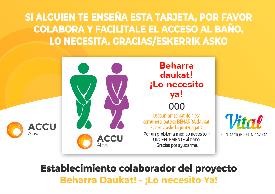 AccuAlava's tweet photo. Beharra Daukat! 

Si alguien te enseña esta tarjeta, por favor, colabora y facilítale el acceso al baño, ¡lo necesita ya!
Gracias por la ayuda ;)

https://t.co/0REG3AZo47 https://t.co/bOHIArdYio