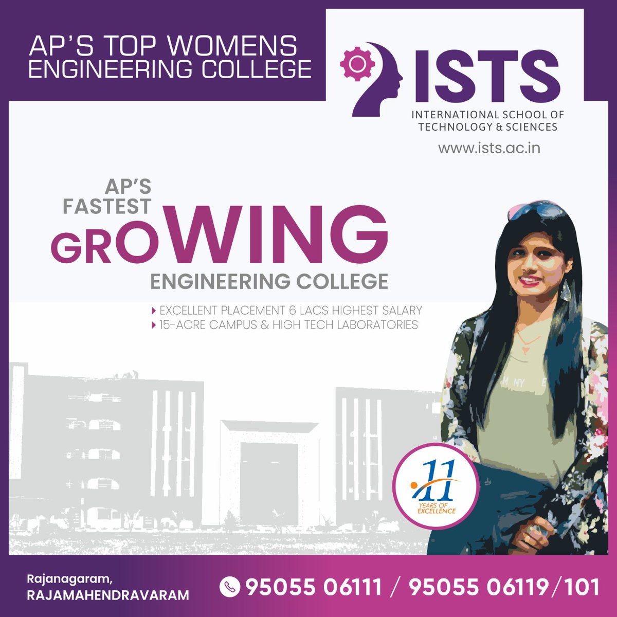 CollegeIsts's tweet photo. Fastest growing Women's engineering college in AP.

#WomensEngineeringCollege #ISTS #MNCJobs #Placements #EngineeringCollege #eastgodaveri #bestcollege https://t.co/eNJ3UJ5SjY