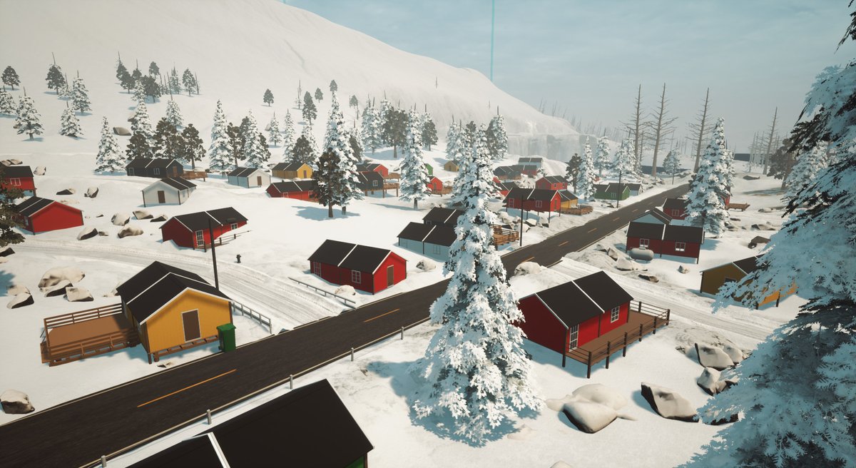 RealMrSky's tweet photo. Some #screenshots from our snowmobile driving game created for Uni. I was responsible for the #leveldesign of the town as well as some set dressing. It's especially fun to take the snowmobile for a ride in the environment.
#UE4 #gamedev #indiedev #openworld #lofotenislands https://t.co/gFHQXWhCDn