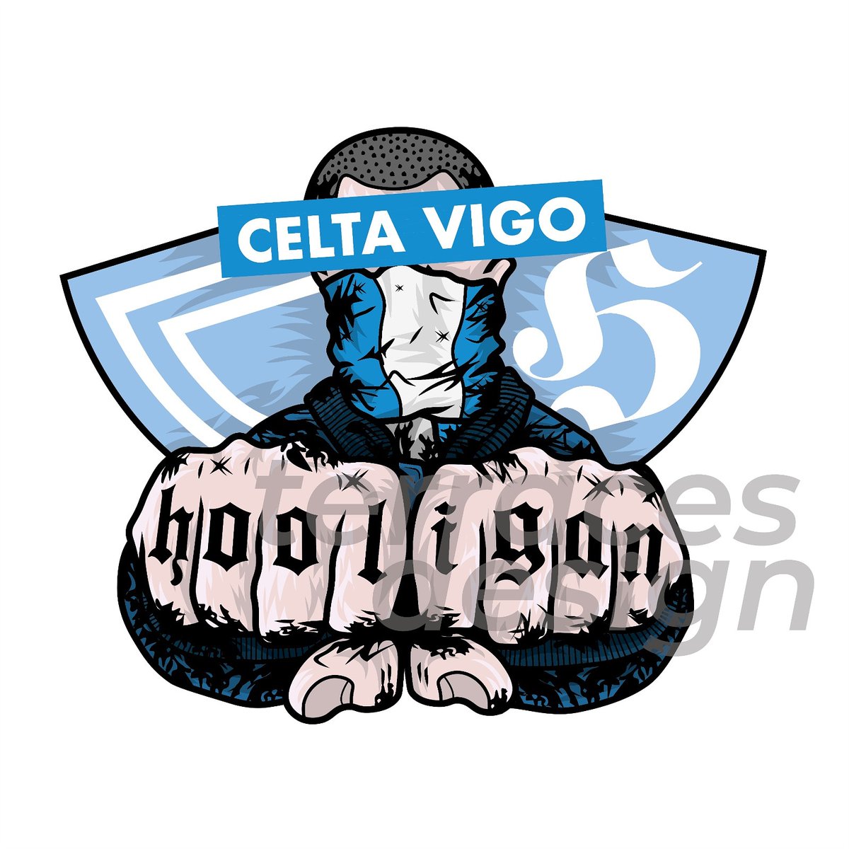 TerracesDesign's tweet photo. Sticker design for Celta Vigo Hooligans. https://t.co/Af2qgM2w8H
