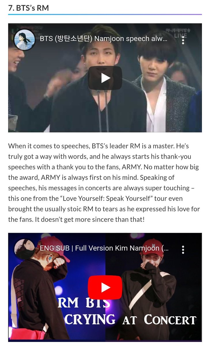 UGHJO0N's tweet photo. #RMblog
7 Idols Whose Pure Love For Their Fans Is Sure To Make You Soft
7. BTS RM
https://t.co/ISdTJBPQqb
full article > https://t.co/XYAwc2cNjN
#방탄소년단RM #KimNamjoon
#방탄소년단알엠 #김남준 #RM #BlogsForRM https://t.co/cdVQox6d9T