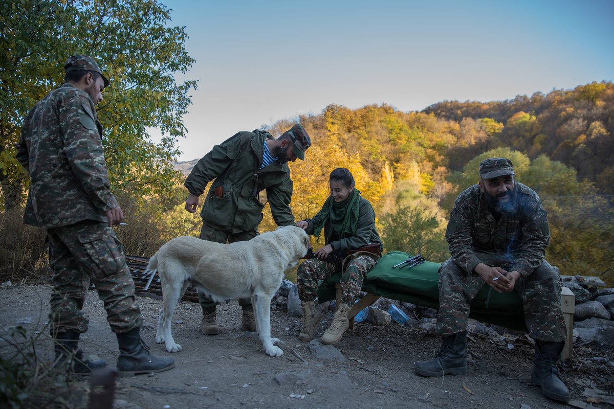 Tatev Hakobyan’s deeply personal photo story uncovers the VOMA (“The Art of Staying Alive”) members and volunteers’ daily life in the turbulent days of war.

Full story: 4plus.org/we-have-reache…

#RecognizeArtsakh #ArtsakhStrong